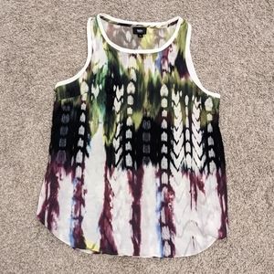 Pattern colorful sleeveless tank top women's
